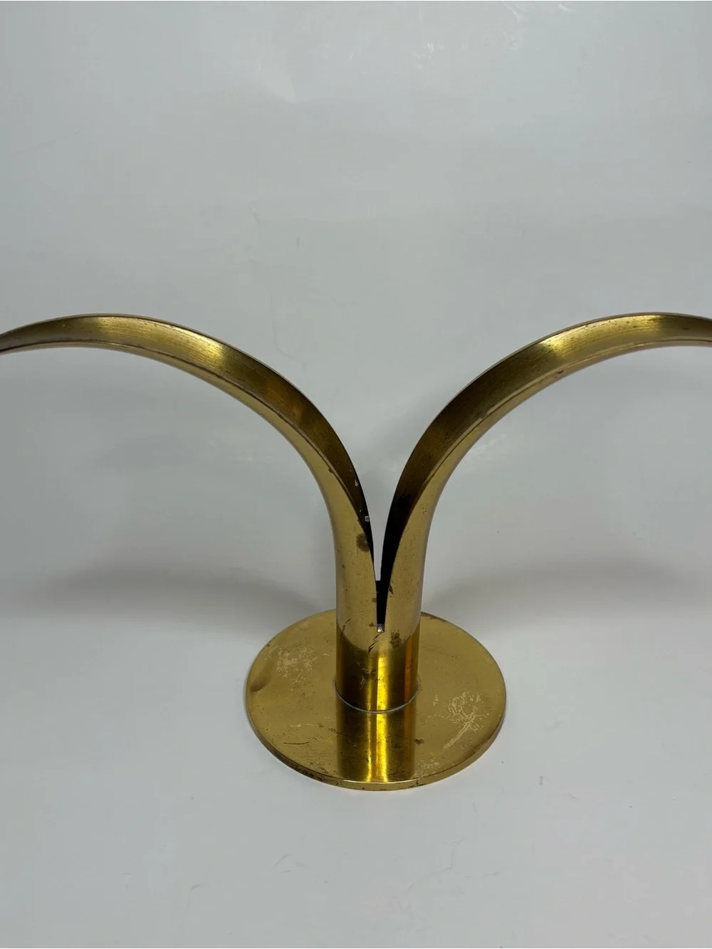 Ystad-Metall Vintage Candle Stick Holder Made In Sweden Brass Pair
